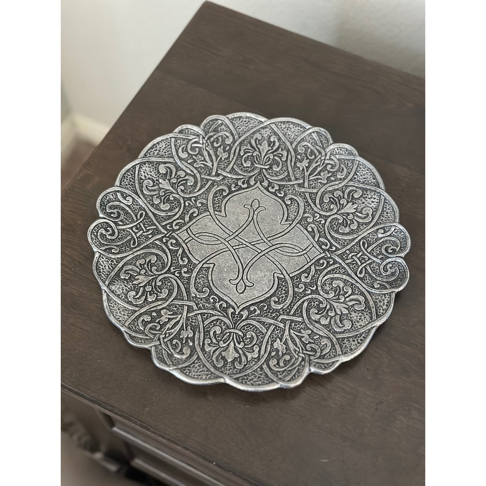 Kimberly McSparran Carson Forevermore 1996 Pewter Metal Charger Plate Celtic 11"